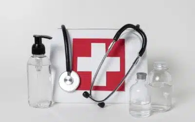 front view composition medical still life elements Chirurgie esthétique Suisse